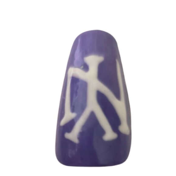 False Nails,Hande Made, Fake Nails. NY design, Purple - Picture 4 of 5